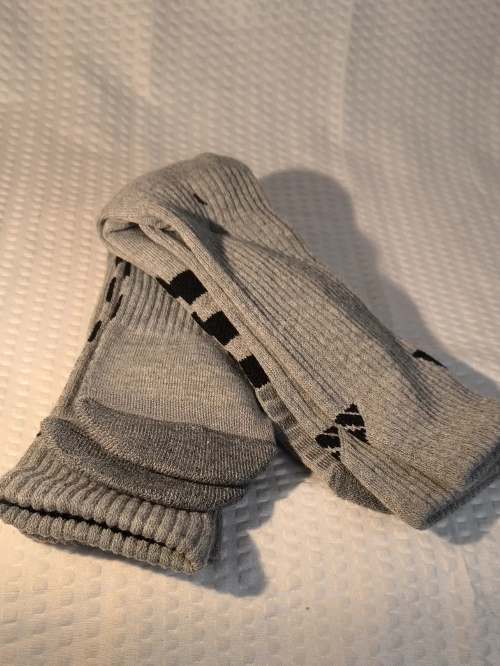 Gray Men’s Adidas Performance Crew Socks - 2 Pairs